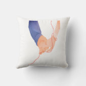 赤い運命の糸 – ソウルメイト手を持つ愛Ar クッション (裏面)