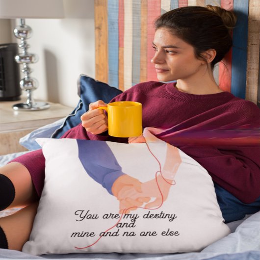 赤い運命の糸 – ソウルメイト手を持つ愛Ar クッション