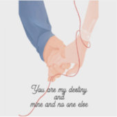 赤い運命の糸 – ソウルメイト手を持つ愛Ar シール (正面)