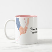 赤い運命の糸 – ソウルメイト手を持つ愛Ar ツートーンマグカップ (左)