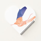 赤い運命の糸 – ソウルメイト手を持つ愛Ar ノートブック (裏面)