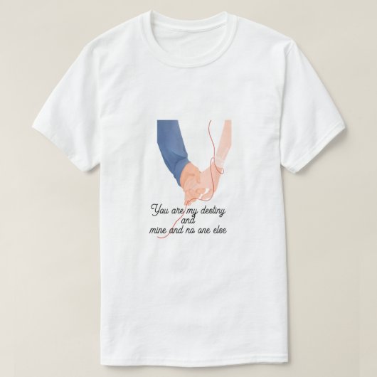 赤い運命の糸 – ソウルメイト手を持つ愛Ar Tシャツ (デザイン正面)