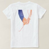 赤い運命の糸 – ソウルメイト手を持つ愛Ar Tシャツ (デザイン裏面)