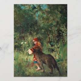 赤い道を歩く狼