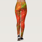 赤い違う緑の斑点と傷 レギンス (裏面)