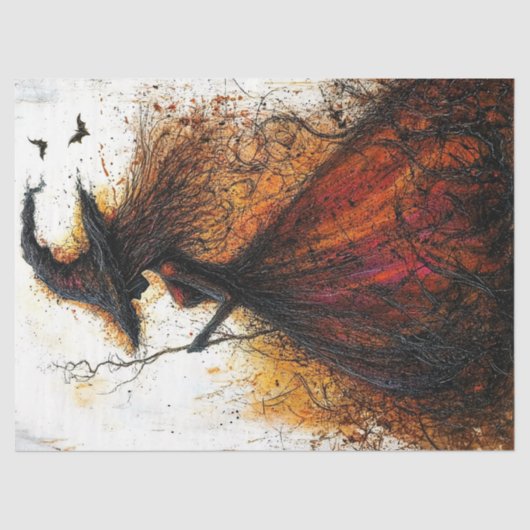 赤い邪悪な魔女とこうもり切り離し 薄葉紙 (正面)