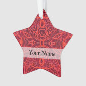 赤い部族のダマスクパターン オーナメント (正面)