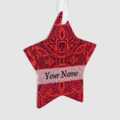 赤い部族のダマスクパターン オーナメント (正面)