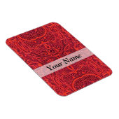 赤い部族のダマスクパターン マグネット (右側)