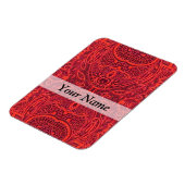 赤い部族のダマスクパターン マグネット (左側)