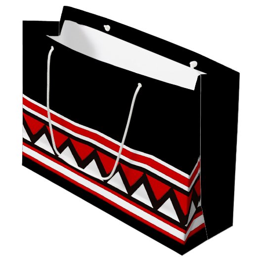 赤い部族の三角形 ラージペーパーバッグ (正面アングル)