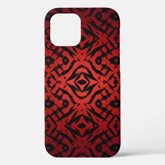 赤い部族の形状パターンケースメイトiPhoneケース Case-Mate iPhoneケース (裏面)