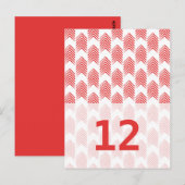 赤い部族矢印テーブル番号はがき ポストカード (正面/裏面)