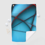 赤い部材の裂け目のある隆起した青い形のない切り出し ゴルフタオル (インサイチュ)