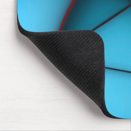 赤い部材の裂け目のある隆起した青い形のない切り出し マウスパッド