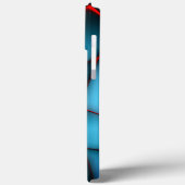 赤い部材の裂け目のある隆起した青い形のない切り出し Case-Mate iPhoneケース (裏面 / 左)