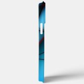 赤い部材の裂け目のある隆起した青い形のない切り出し Case-Mate iPhoneケース (裏面 / 右)