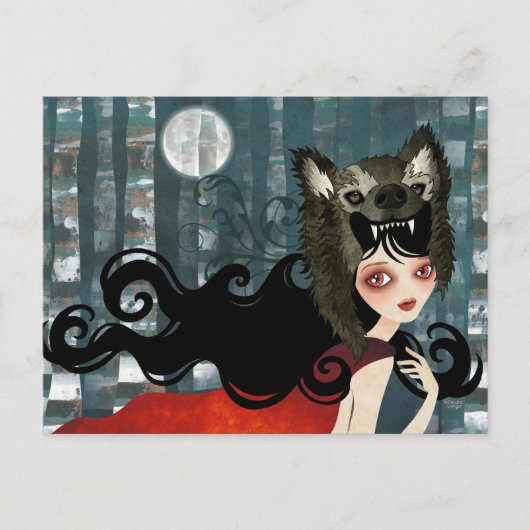 赤い郵便はがき ポストカード (正面)