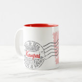 赤い郵便業務のコレクションのマグ ツートーンマグカップ (正面左)