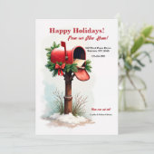 赤い郵便箱引越しのお知らせ　ホリデーカード シーズンカード (スタンド正面)