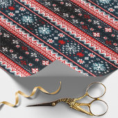 赤い醜いクリスマスセーターフェアアイルギフトラップ ラッピングペーパー