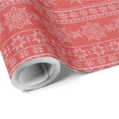 赤い醜いセーター北欧クリスマス ラッピングペーパー (ロールコーナー)