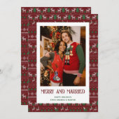 赤い醜いセーメリーターと結婚した写真 シーズンカード (正面/裏面)