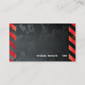 赤い重い危険 名刺 (裏面)