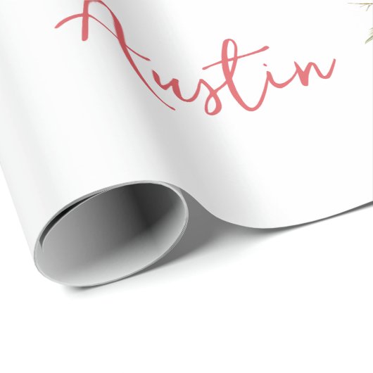 赤い野の花 ウェディング/シャワーのお祝い ラッピングペーパー (ロールコーナー)