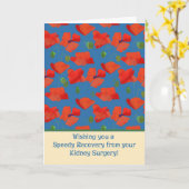 赤い野ケシは腎臓手術カードを取得 カード (黄色い花)