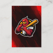 赤い野球トレーディングカードフォトベースボールロゴ コーリングカード (裏面)