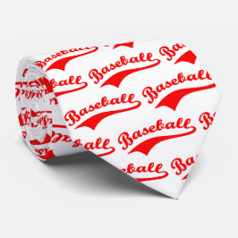 赤い野球台本 ネクタイ