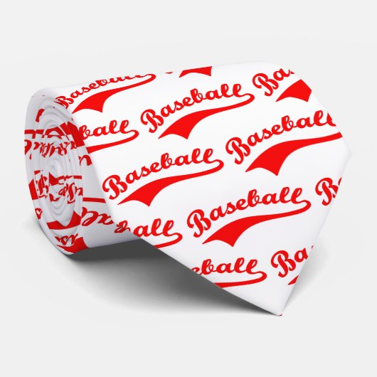赤い野球台本 ネクタイ (ロール)