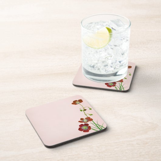 赤い野花 コースター (右側)