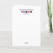 赤い金とクリスマスのニューファンドランドの子犬の雪 シーズンカード (裏面)