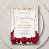 赤い金のキンセアニエラ 招待状