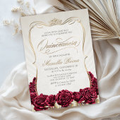 赤い金のキンセアニエラ 招待状