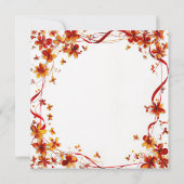 赤い金のチャラ キンセニアერა 招待状 (裏面)