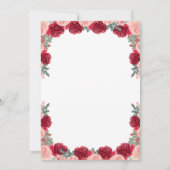 赤い金のティアラのプリンセス 15歳の誕生日パーティー招待状 招待状 (裏面)