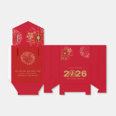 赤い金の中国の新年のお祝い 午年 フェイバーボックス (折り畳みなし)