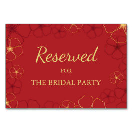 赤い金ゴールドさくらんぼ花咲き予約済みテーブル記号 テーブルナンバー