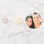 赤い金ゴールドと白い竹の二重の幸せ中国の コンフェッティ (正面)