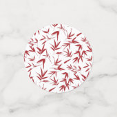 赤い金ゴールドと白い竹の二重の幸せ中国の コンフェッティ (スモール正面)