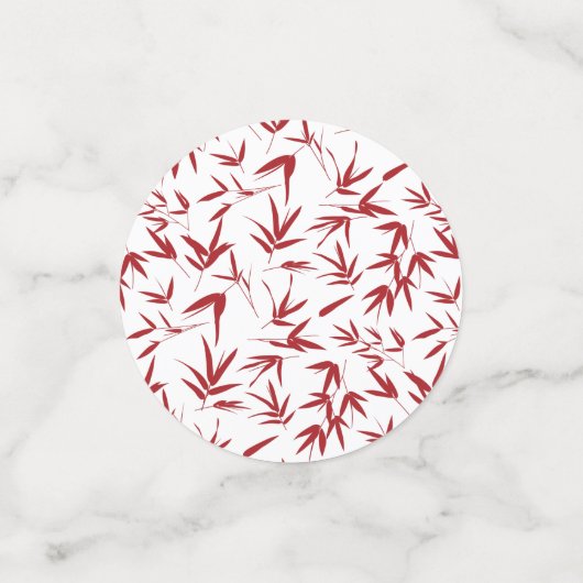 赤い金ゴールドと白い竹の二重の幸せ中国の コンフェッティ (スモール正面)