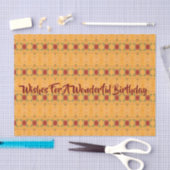 赤い金ゴールドと緑 薄葉紙 (クラフト)