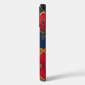 赤い金ゴールドと青い正方形 Case-Mate iPhoneケース (裏面 / 左)