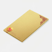 赤い金ゴールドのブタのPapercutの旧正月の2019年のポスト・イット ポストイット (アングル)