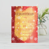 赤い金ゴールドの企業のパーティー 招待状 (スタンド正面)