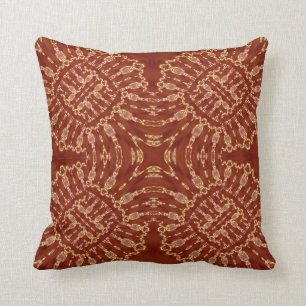 赤い金ゴールドの幾何学的な装飾用クッション クッション