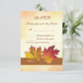 赤い金ゴールドの秋のかえではRSVPを去ります 出欠カード (スタンド正面)